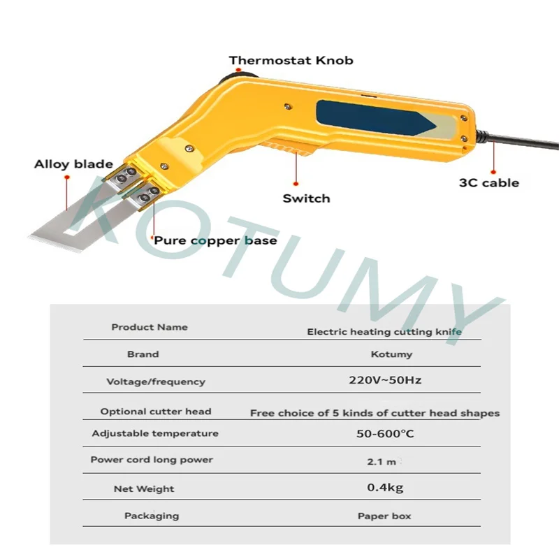 Multiple Blade Shapes Electric Foam Cutting Tool Machine Kt Board Pearl Sponge Extrusion Board Acrylic Sponge Fabric Can be Cut