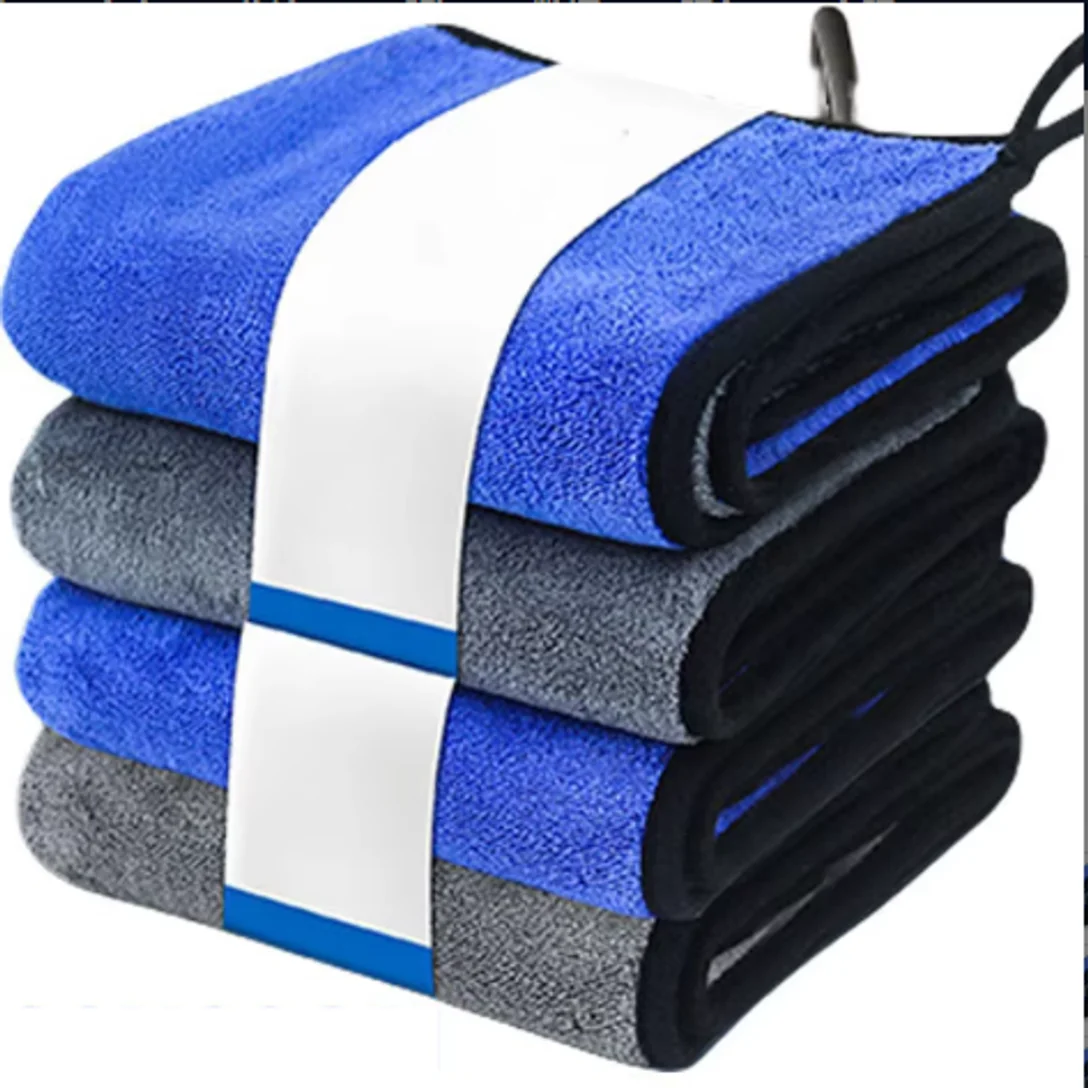 Microfiber Car Washing Towel Soft Quick Drying Windows Mirrors Wiping Rags Home Double Layer Cleaning Cloths 500GSM
