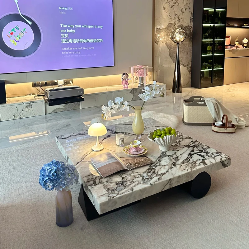 

Nordic Frame Coffee Table Hardcover Aesthetic Glam Marble Coffee Table Square Design Mesa Centro Salon House Accessories