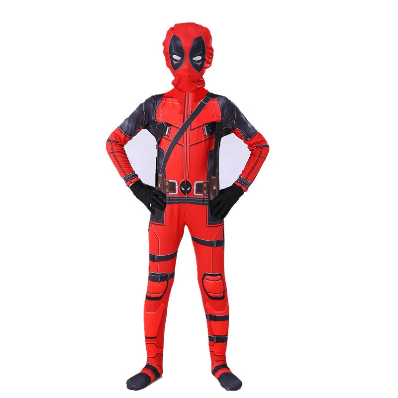 Kinder cosplay Kostüm Jungen Superhelden Deadpool maske anzug Overall Body Halloween party Kostüm Für junge mädchen