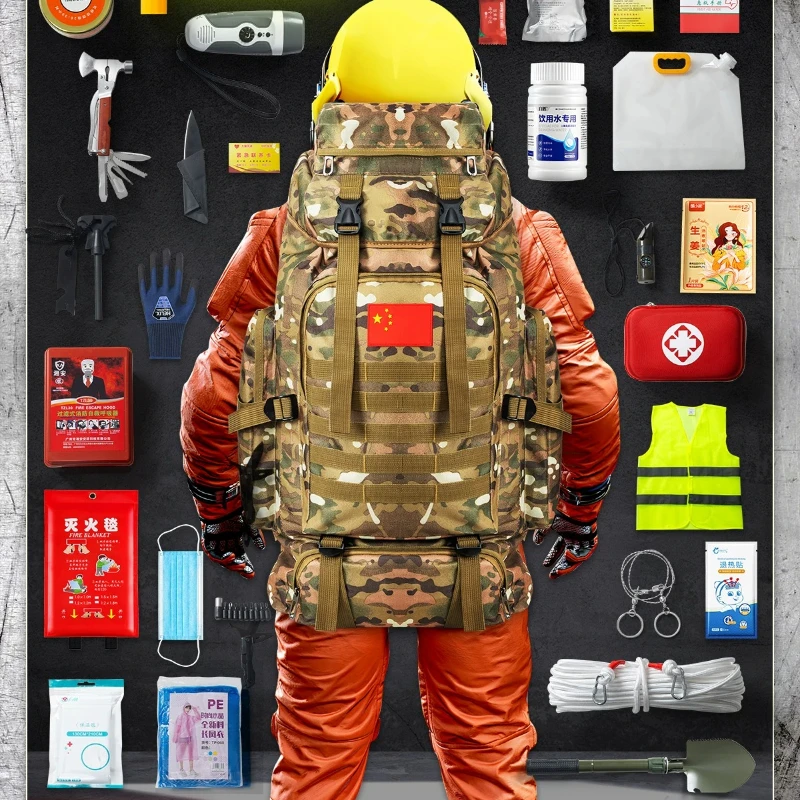 Emergency Reserve Supplies Combat Readiness Rescue Kit Family Disaster Prevention Earthquake Survival First Aid Kit