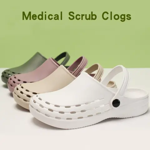 Non-slip Medical Clogs Doctor and Nurse Scrub Slippers Light Operating Room Hospital Clinic Nursing Shoes EVA Garden Work Sandal