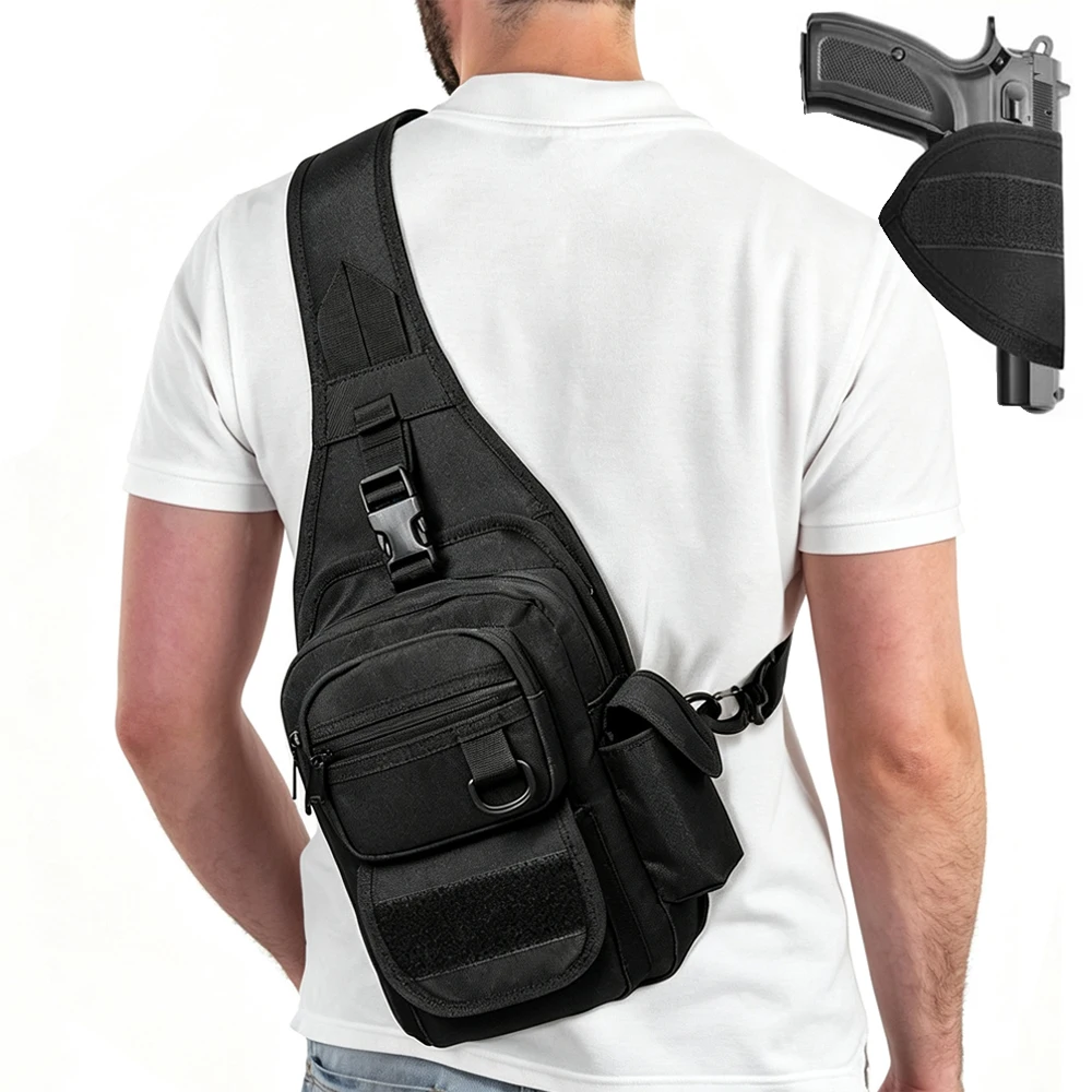 Edc Concealed Carry Sling Bag - Borsa Tattica per Armi, Borsa a