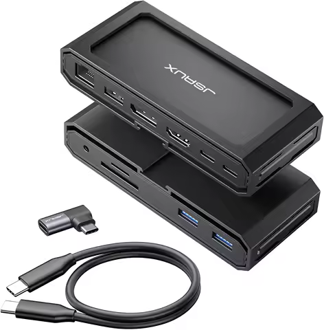 11-in-1 Steam Deck USB-C Laptop Docking Station, Steam Deck Dock with 8K@30Hz HDMI and DP, 100W PD, USB-C and Gigabit Ethernet