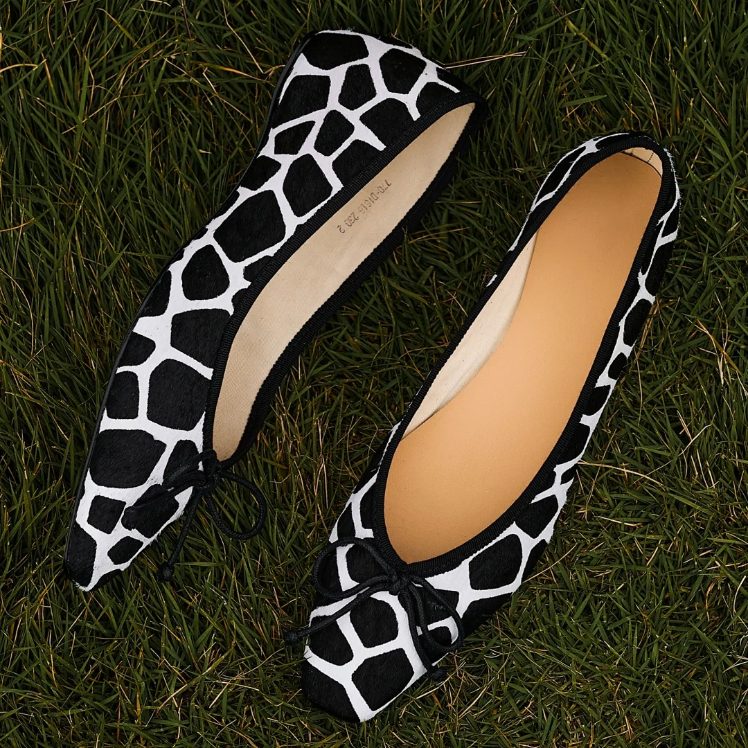 Women's leopard horsehair round toe slip-on 2.5cm kitten heel slip-on flats elegant ladies sweet bowtie daily slim dress shoes image 6