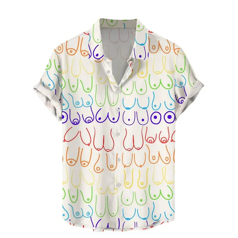 

Новые летние 3D-рубашки в стиле Харадзюку с аниме-принтами, модные забавные крутые мужские рубашки с графическим дизайном, дизайнерские стильные рубашки-поло