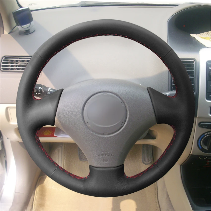 

DIY Hand-Stitched Non-slip Leather Steering Wheel Cover Wrap for Toyota Vios Corolla 2000-2004 Mark 2 Interior Accessories
