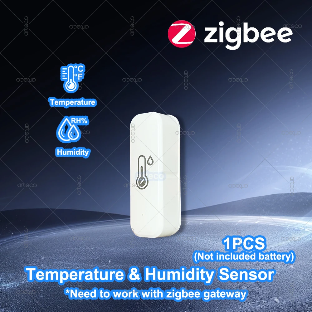 

Zigbee Smart Temperature And Humidity Sensor Real-Time App Remote Monitor Smart Automation for Alexa Google Home Assistant Z2M
