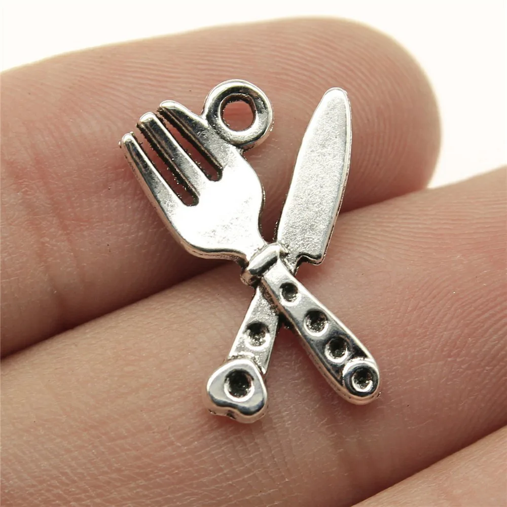 Wholesale Jewelry Lots Cutlery Charms Fashion Jewelry Female Jewelry Men Jewelry Fashion Hot Sale Crats Accessories 15 Pieces
