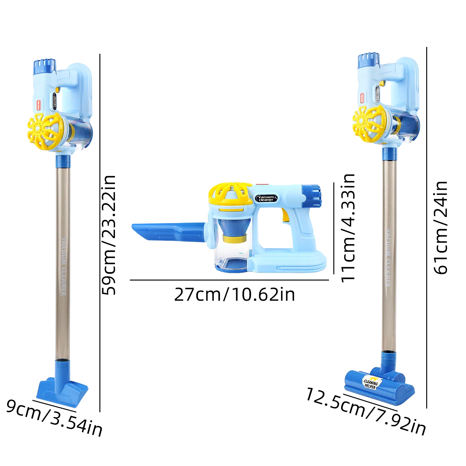 Children's Fun Play Home Simulation Electric Vacuum Cleaner Cleaning Toy Set Parent Child Interaction