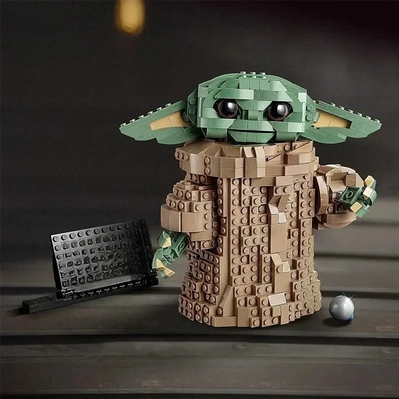 Yoda Baby Model - Educatief bouwsteenspeelgoed voor eenvoudige montage voor jongens en meisjes, decoratief beeldje, cadeau, kerstcadeau