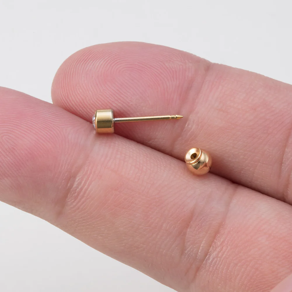 2/10pcs Stainless Steel Earring Backs Earring Backings Safety Back Pads Backstops Replacement for Fish Hook Earring Studs Hoops