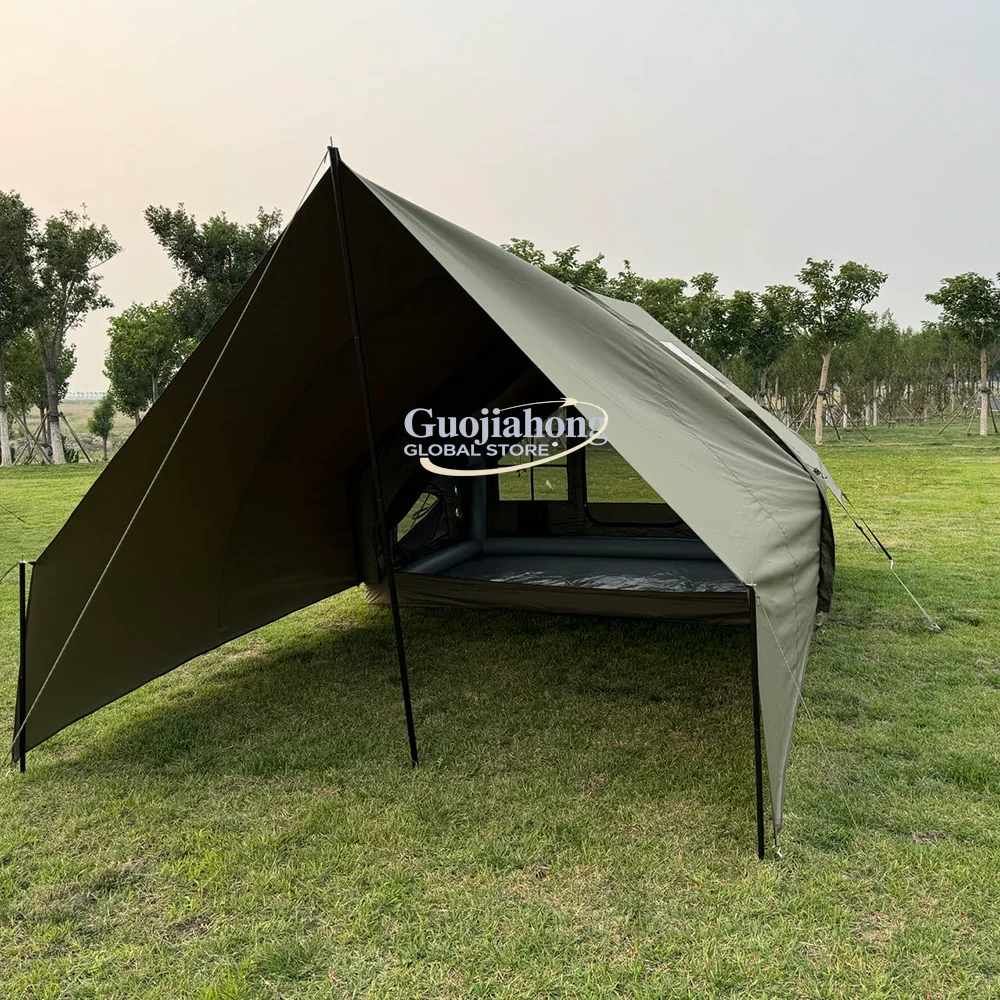 Forerunner 7, maßgeschneidertes 600D Oxford, wasserdicht, für Wandern, Camping, Outdoor, aufblasbares Zelt, Lufteveranstaltung mit viereckiger Plane