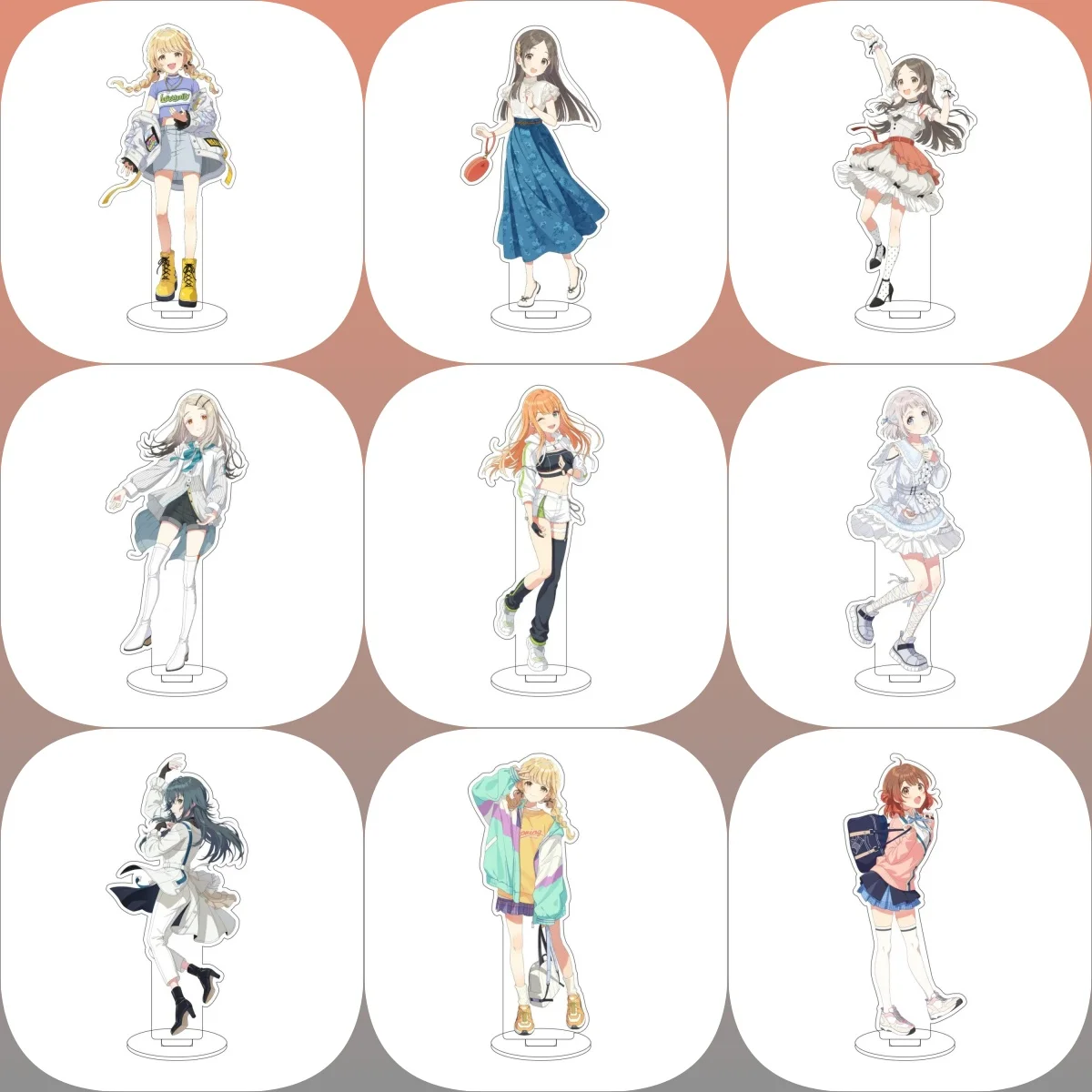 

15CM Gakuen Idolmaster Acrylic Stand Model Cosplay Characters Ornament Accessories Goods Christmas Gifts