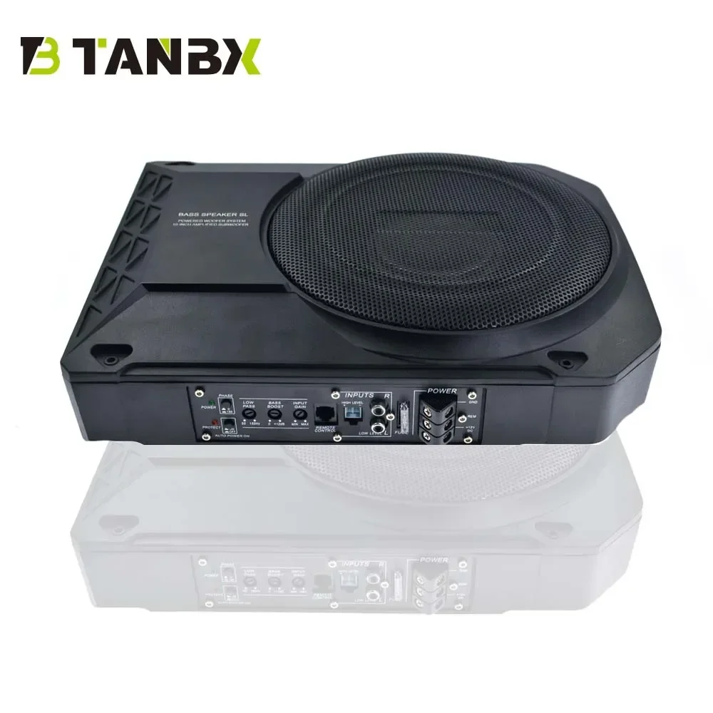 2024 strong power 1200W 10 inch car active slim subwoofer ultra-thin pure bass car under seat super bass  subwoofer