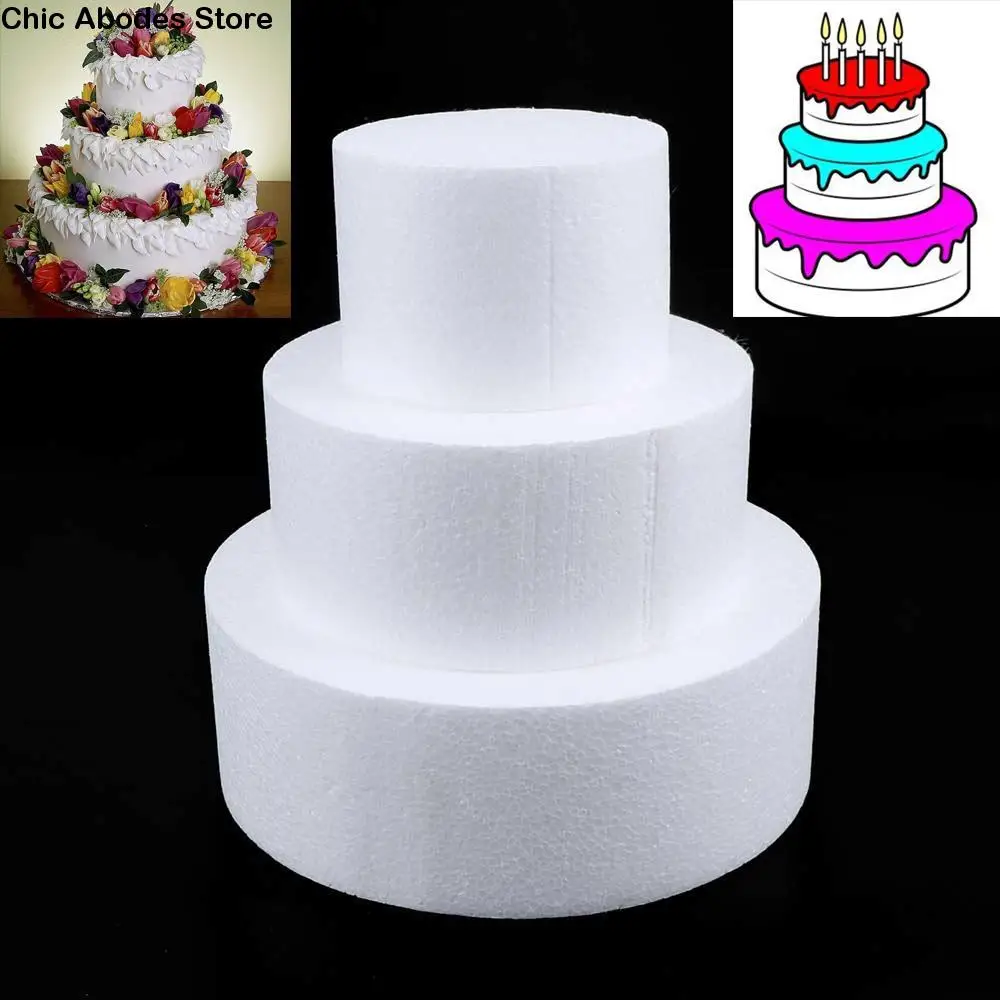 

Kitchen Accessories Polystyrene Decor Mould Party Cake Dummy Modelling Styrofoam Sugarcraft Foam