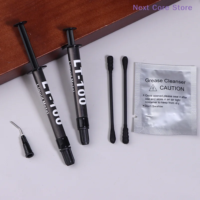 [NC]1Pc 1.5g/3g LT-100 138W Liquid Metal Thermal Paste CPU GPU Graphics Card CPU Laptop Cooling Conductive Silicone Grease Sheet