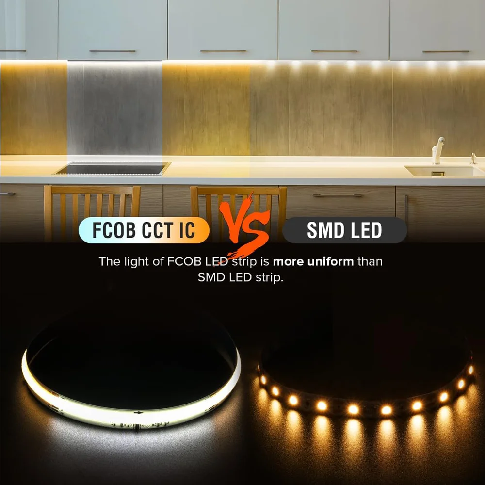 24V FCOB SPI CCT IC DW IC LED Light Strip WS2811 Addressable 360 576LEDs High Density Flexible FOB COB Led Light RA90 Room Decor
