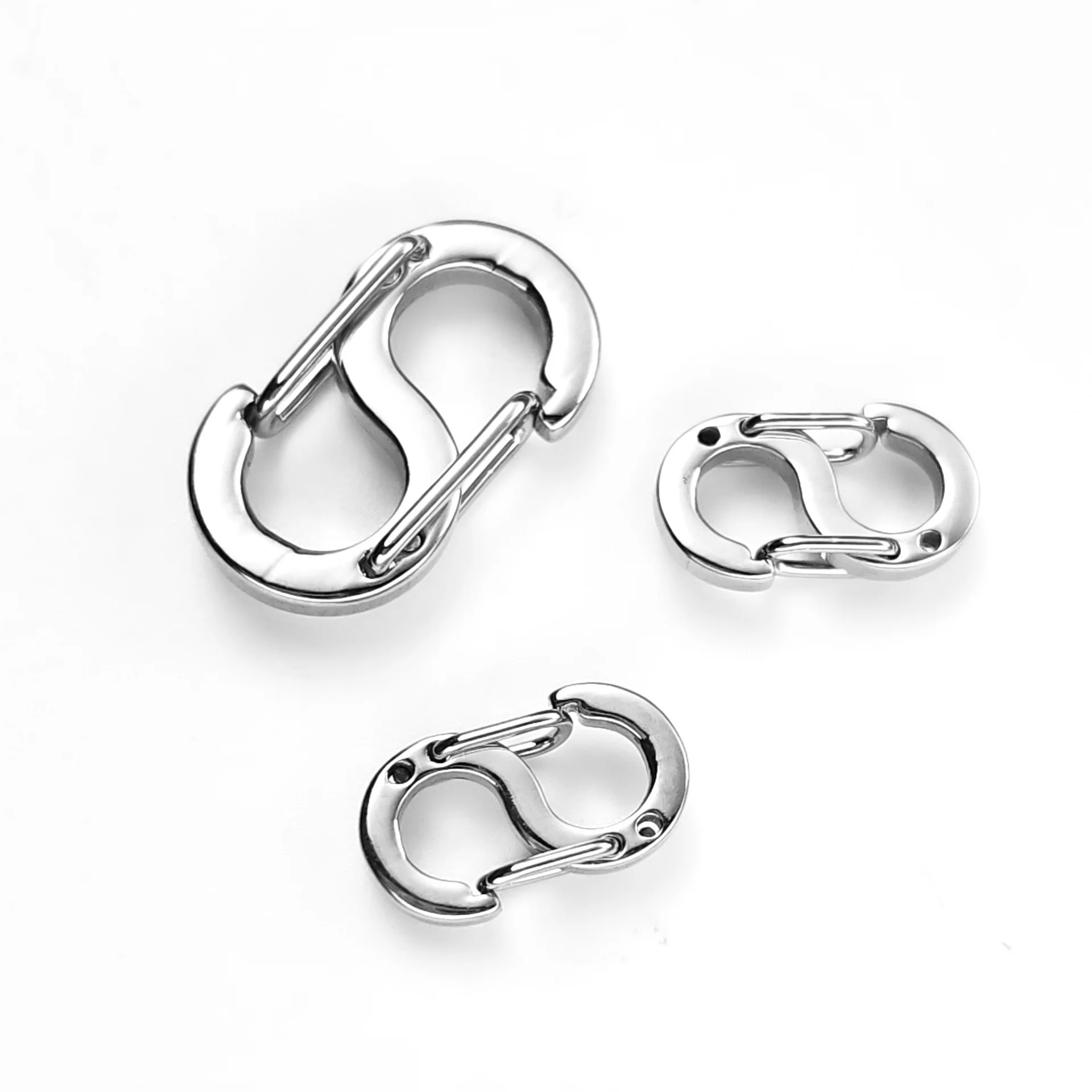 316 Stainless Steel S Clasp Polished Connectors for Jewelry DIY Accessories Bracelet Necklace End 8 Shaped Hook Double Headed