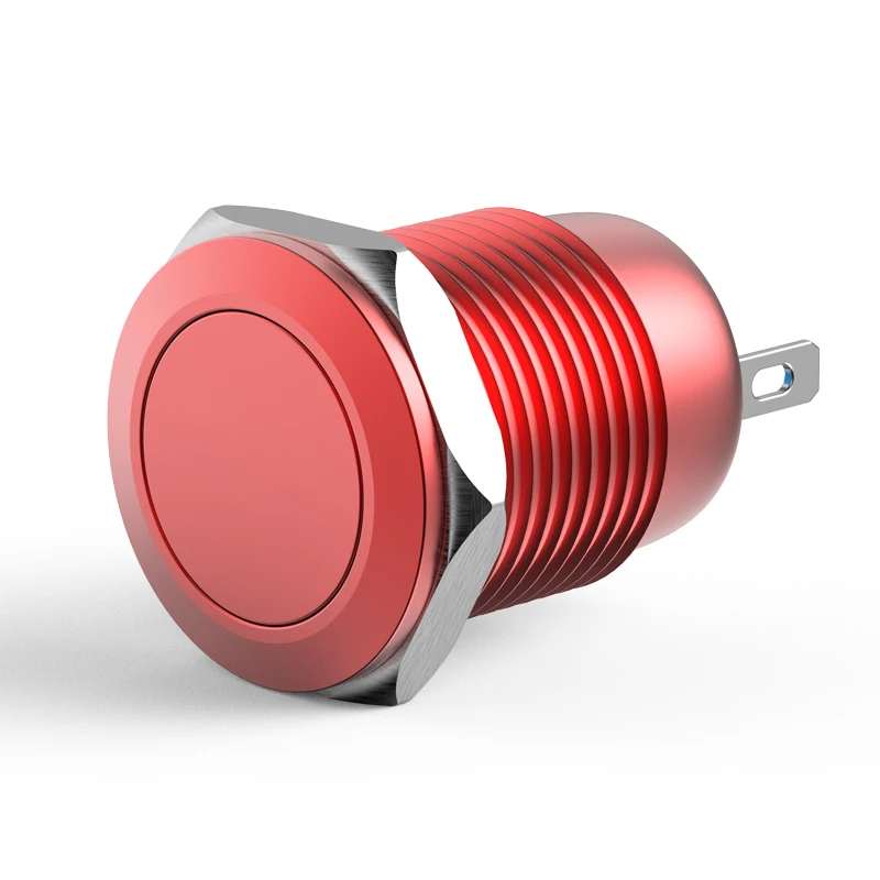 

Металлический кнопочный переключатель 12 мм, полностью алюминиевый окисленный корпус, мгновенный самосброс, 1НО, сварочная ножка с высокой головкой и плоской головкой