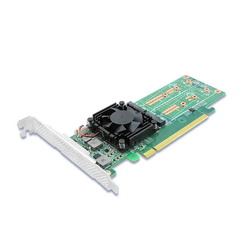 PCIe 3.0 X16 to 4x M.2 NVMe SSD Swtich Adapter Quad port Card for Servers-PE3162-4I-L