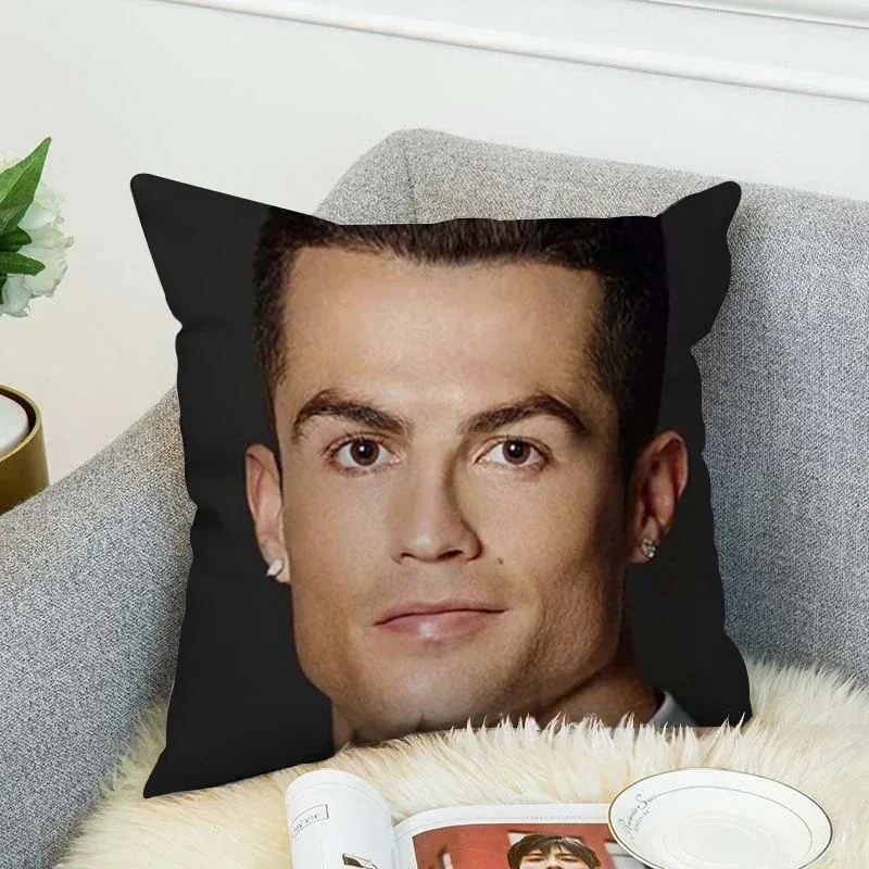 Cushion Cover Cristiano Ronaldo Football Star Sofa Decorative Pillow Covers Pillowcases for Pillows 45x45 Pillowcase