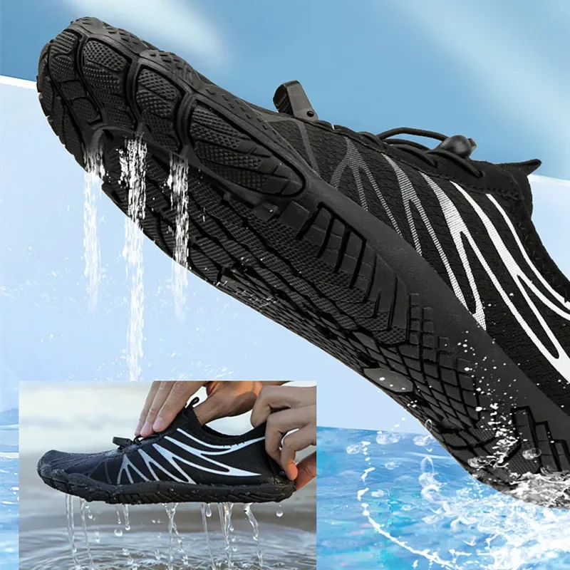 Men's Water Shoes Barefoot Quick Dry Aqua Swim Shoes Slip-on Soft Beach Shoes Aqua Sports for Pool Beach Surf Walk Water Yoga