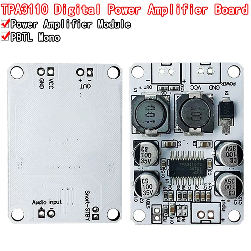 TPA3110 PBTL Mono Digital Amplifier Board 30W Amplifier Module Digital Amplifier