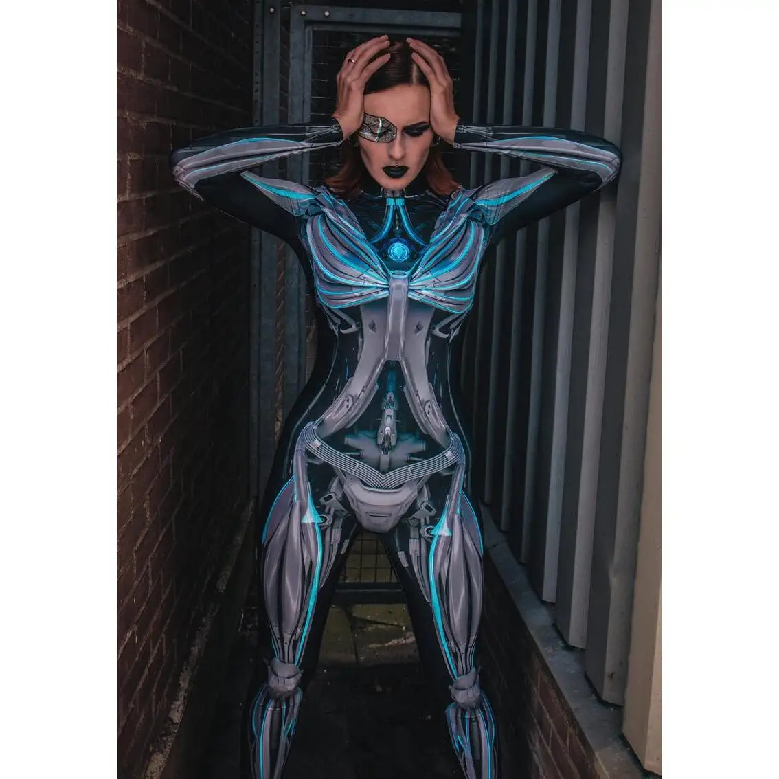 Sexy Robot Costume Stage Performance Tight Clothes Science Fiction Women's Outfit loween 3037 Traditional Ethnic Stage Cos...