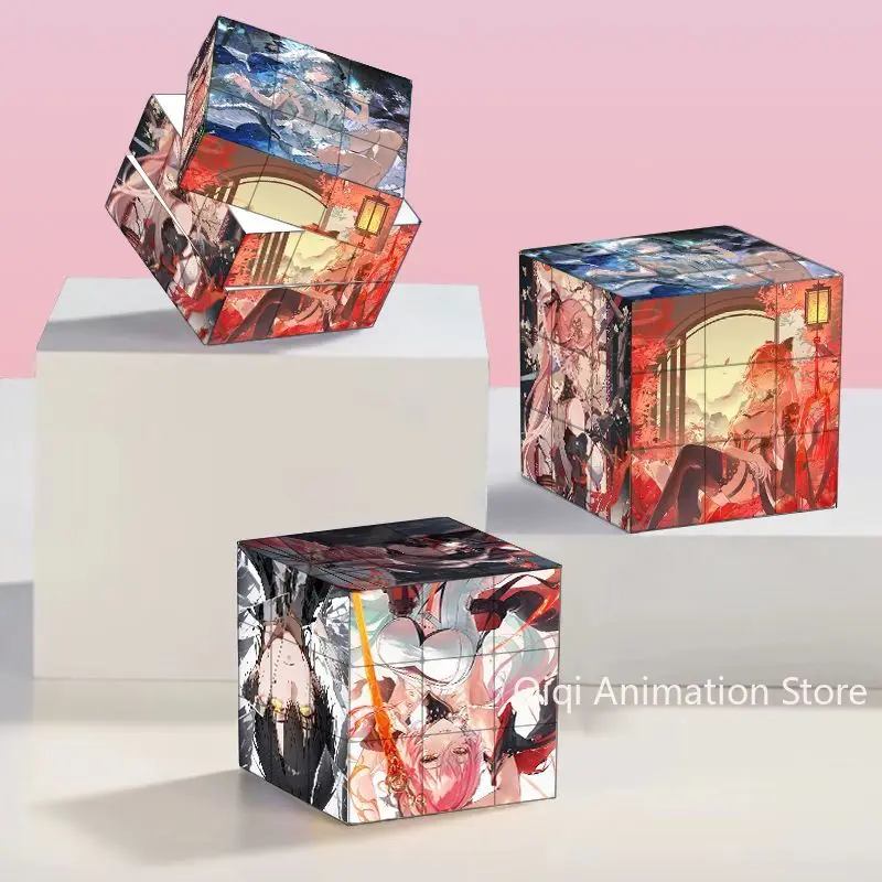 أنيمي Wuthering موجات The Shorekeeper Unzip الطلب الثالث لغز روبيك مكعب لغز الأصالة الأطفال هدايا عيد الميلاد #1