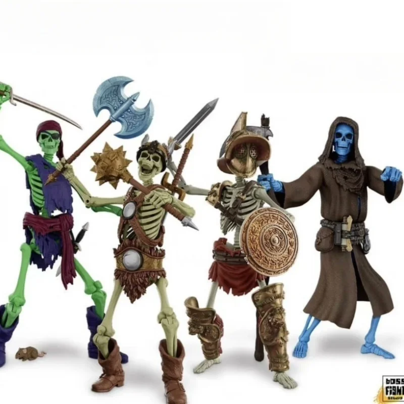 

Bfs 1/12 Scale Epic Fantasy Skeleton Army Action Figure Wave 1 Bone Warrior With Weapons Fully Poseable Model Collectible