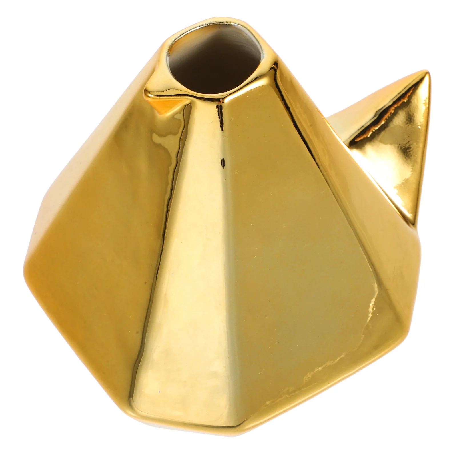 

Ceramic Flower Vase Golden Bird Shape Modern Minimalist Style Decorative Vase for Tabletop Mantel Shelf Dried Flowers Display
