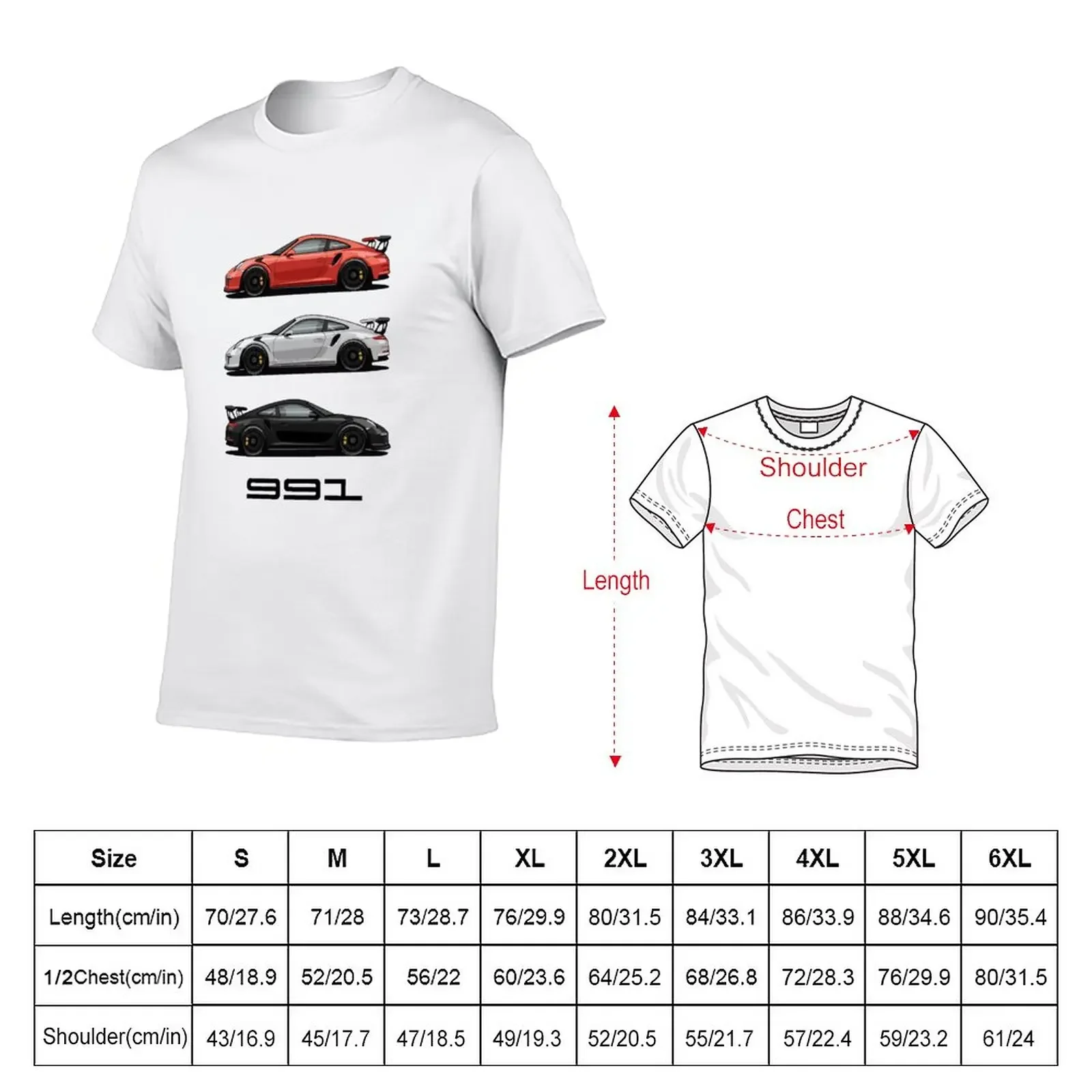 New New Classics 991 GT3 RS Trio T-Shirt custom t shirts plus size tops cute clothes mens graphic t-shirts pack