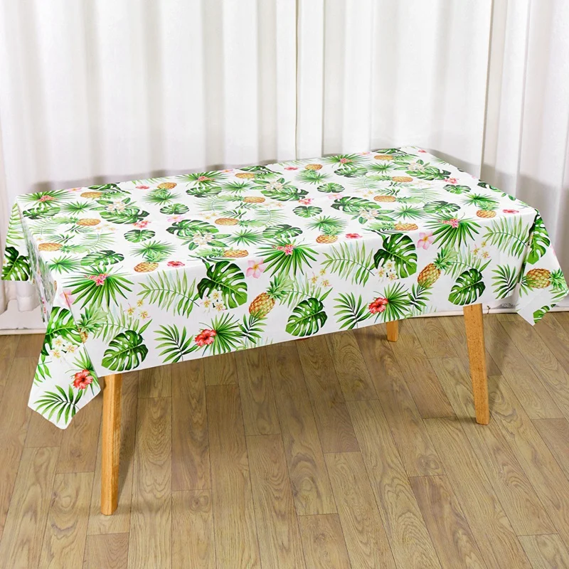 Hawaiianische Partydekoration, Palmenblätter, Einweg-Tischdecke, Tischüberzug, tropische Sommer- und Strandartikel, Luau-Geburtstagsparty-Dekoration – Detail 1
