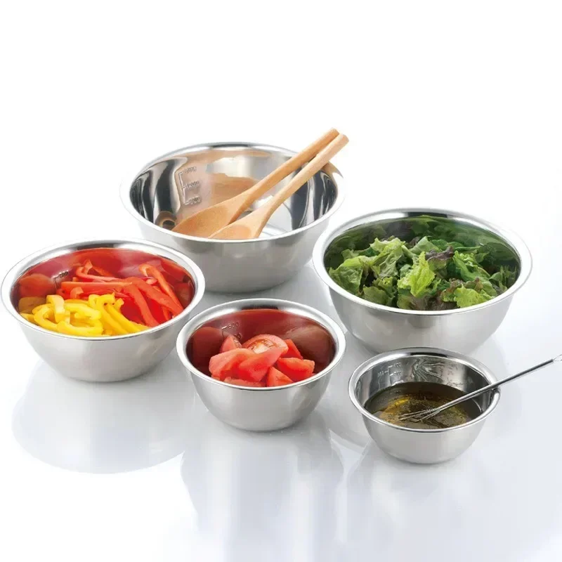 1 PCS Stainless Steel Mixing Bowls Set Portable Kitchen Cooking Nesting Storage For Home Outdoor Camping Accessories