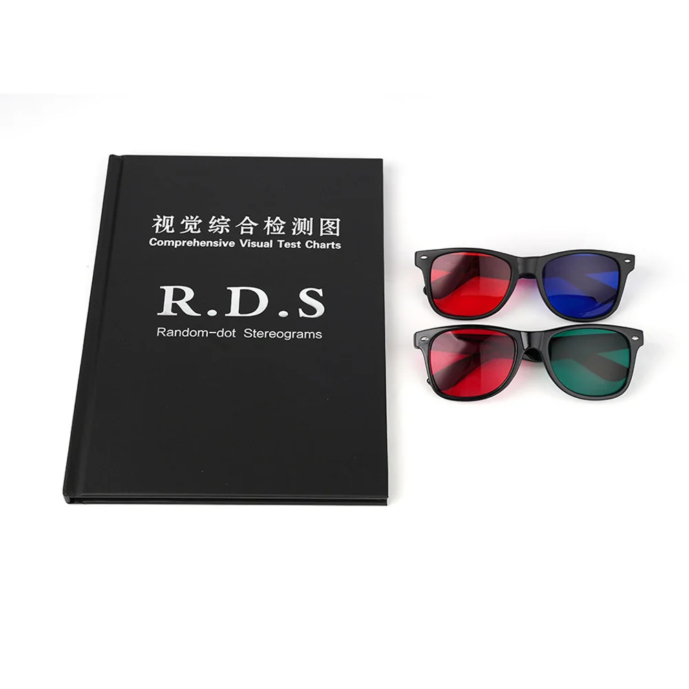 1pc Vision Test Card Random Dot Stereogram Comprehensive Vision Test Chart Astigmatism Book Glasses Portable Size