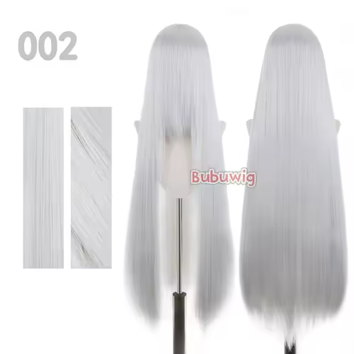 Bubuwig Synthetic Hair 100cm Long Straight Pure Color Cosplay Wigs Over 100 Colors Black White Red Blue Brown Wig Heat Resistant - Image 82