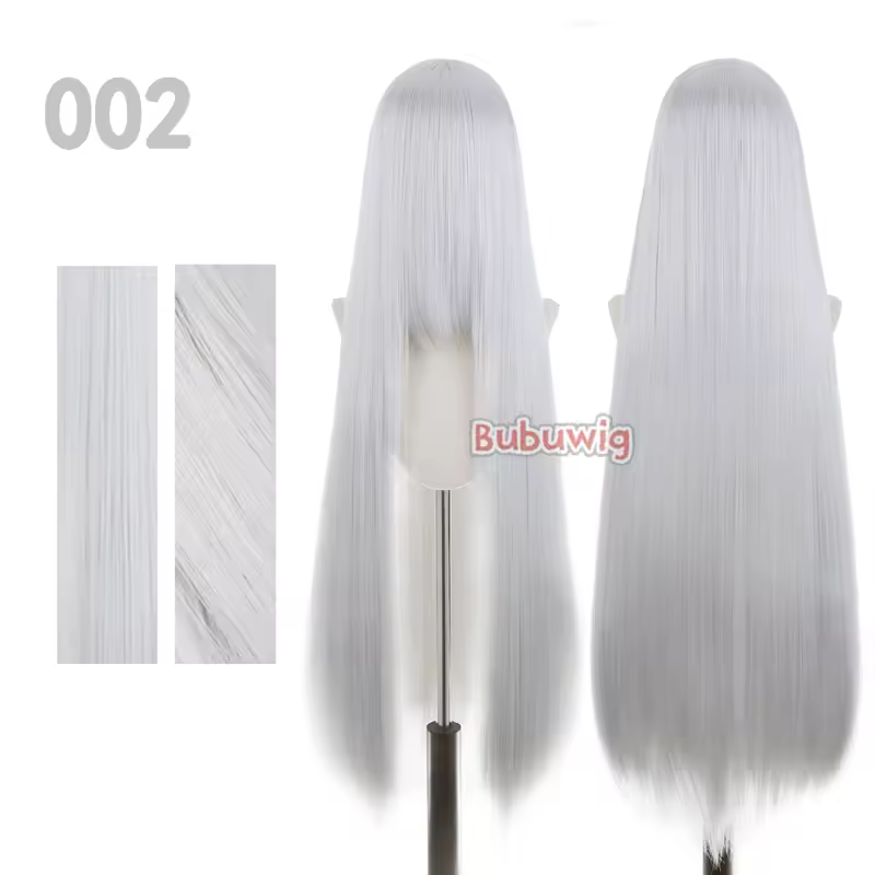 Bubuwig Synthetic Hair 100cm Long Straight Pure Color Cosplay Wigs Over 100 Colors Black White Red Blue Brown Wig Heat Resistant - Image 82