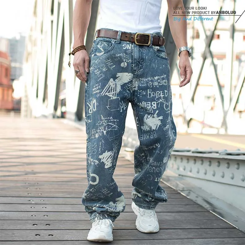 Mcikkny Männer Fracht Lose Beiläufige Jean Hosen Multi Taschen Skateboard Gerade Denim Hosen Für Männliche Plus Größe 30-46