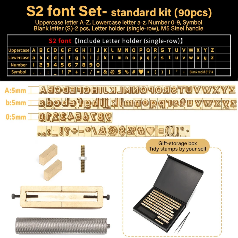 WUTA Messing Stempels Letter Nummer Alfabet Symbool Aangepaste Gepersonaliseerde Logo Embossing Mold voor Foliedruk Machine DIY Geschenken