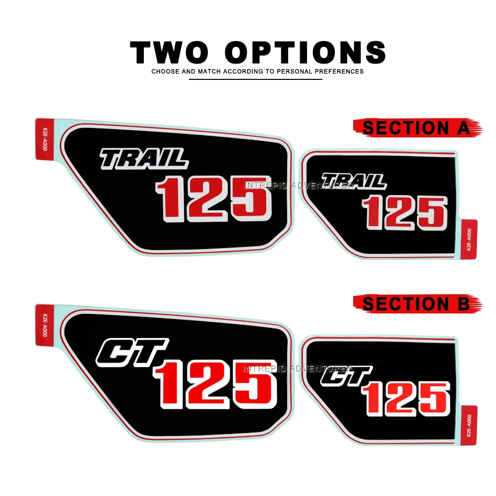 2pcs Motorcycle Personalized body Sticker Motorcycle CT125 Logo Decorative Waterproof Decals FOR HONDA CT125  ct 125