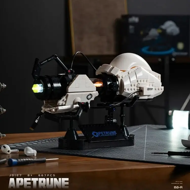 Portal Gun Bausteine Kreatives Spiel Waffenmodell DIY Wissenschaftliches Lernspielzeug für Jungen Geschenk Schreibtisch-Deko