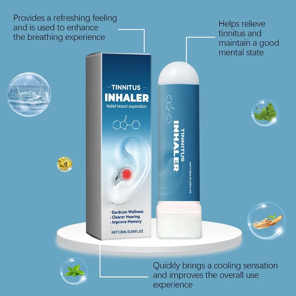 1/3pcs Tinnitus Relief Nasal Inhaler Stick Nasal Aspiration Treatment for Ringing Ears Relieve Ear Discomfort Improves Hearing