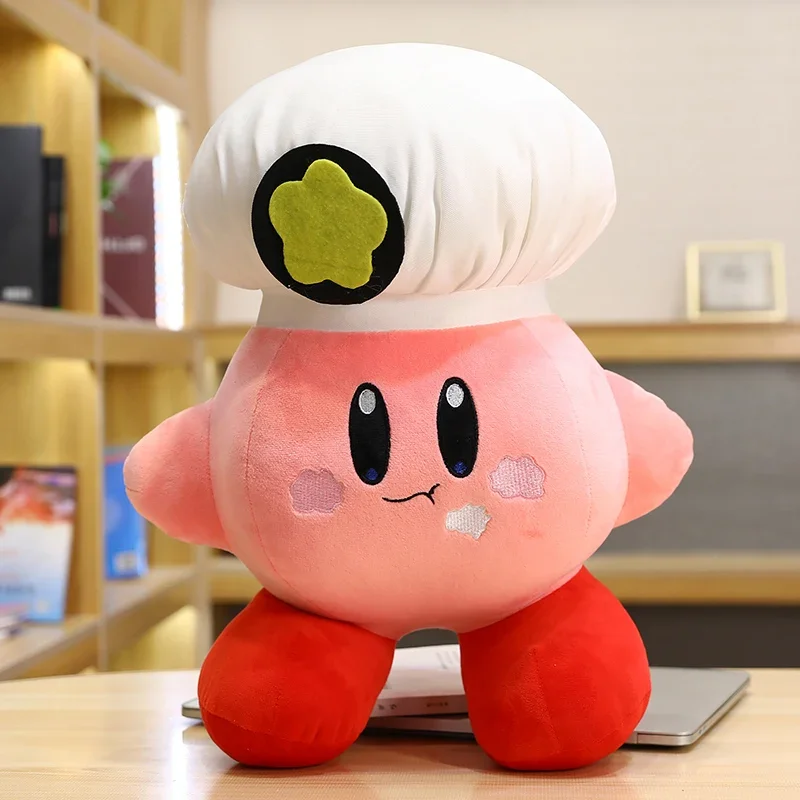 Big Size Cartoon Anime Kirby Knuffel Japanse Stijl Figuur Chef Kirby Aardbei Roze Hart Knuffels Zacht Kussen Geschenken Meisje
