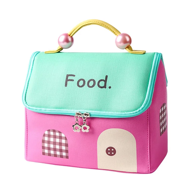 

Creative cute house bento bag portable picnic insulated bag hand-held large-capacity lunch bag