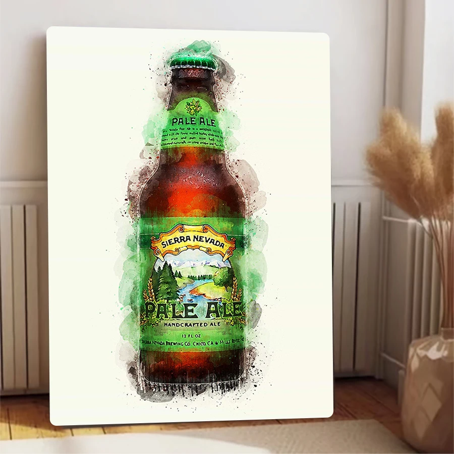 سييرا نيفادا شاحب البلي المائية نمط المعادن جدار الفن خمر الحرفية البيرة ديكور للمنزل بار حانة رجل الكهف المطبخ #4