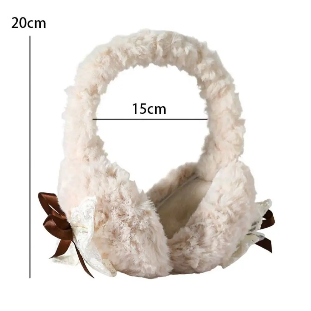 حماية الأذن Bowknot الأذن دفئا دافئ طوي للطي إيرفلاب بلون سميكة الشتاء غطاء للأذنين في الهواء الطلق #6