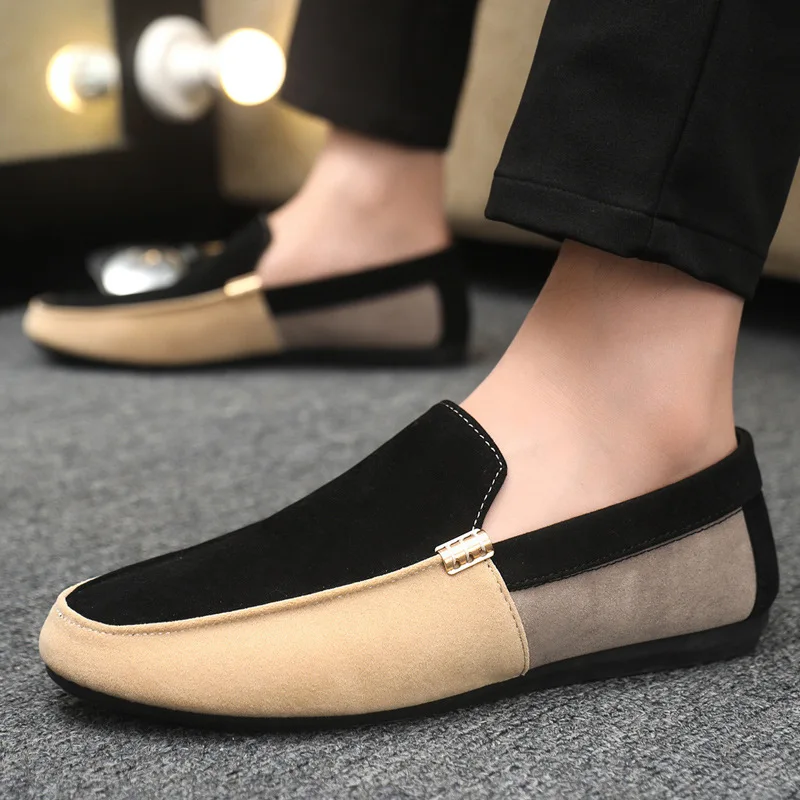 Fashion hot selling men's lazy shoes anti slip loafers men's half slippers men's single shoes