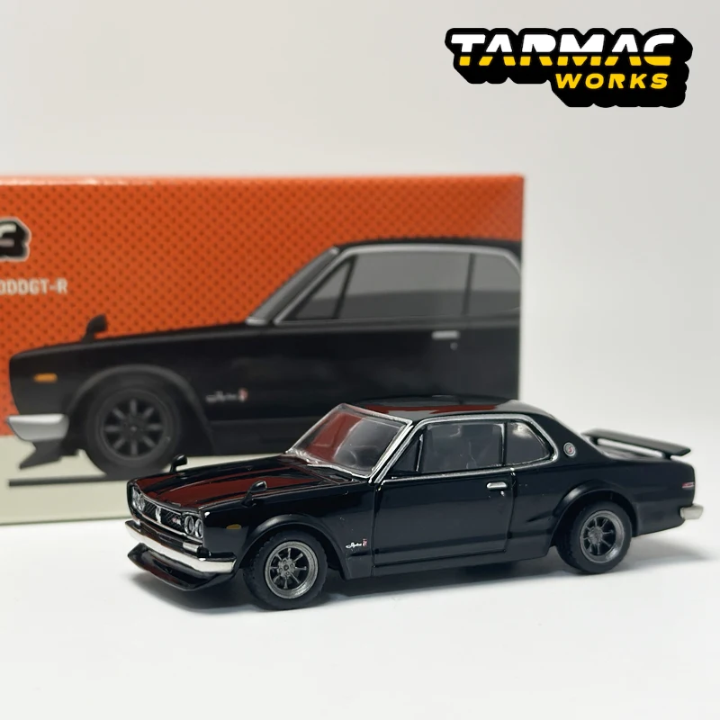 Tarmac Works 1:64 TW Skyline 2000 GTR KPGC10 Black alloy car model