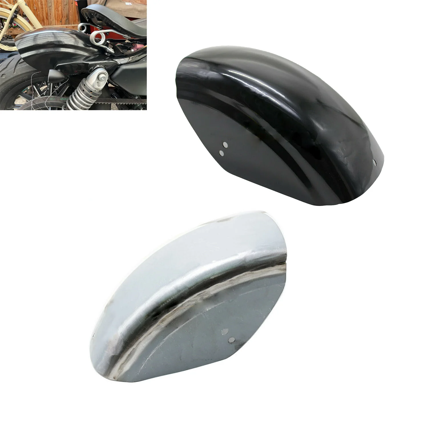 

Motorcycle Short Flat Bobber Cafe Racer Rear Fender Mudguard Cover For Harley Sportster XL883 XL1200 Custom